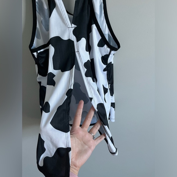 Cow Print Athletic Tank - Picture 3 of 5